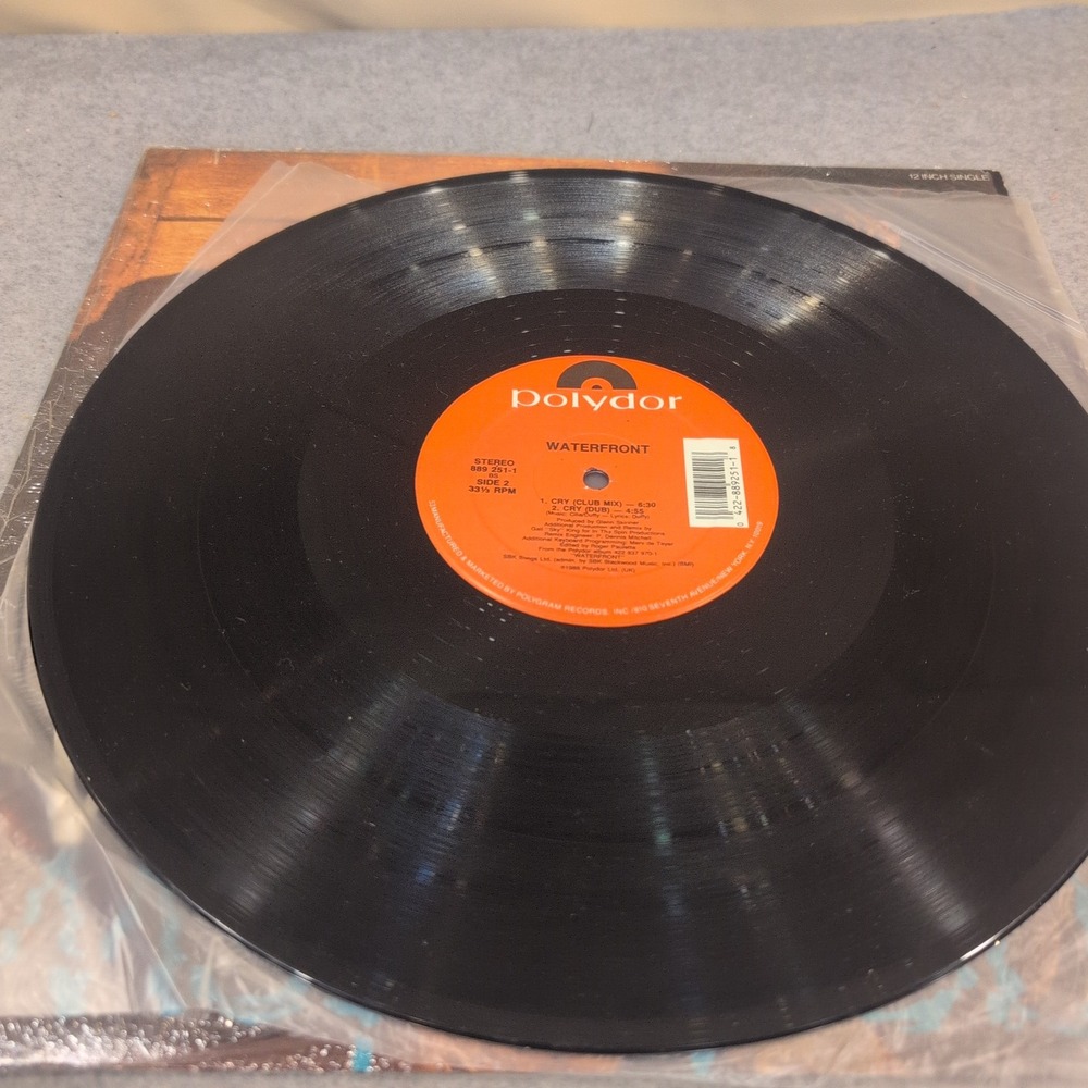 Waterfront Cry 12 Inch Vinyl Single Polydor 889 251-1 1989 Pop 33 RPM Extended - Picture 5 of 6